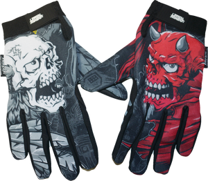 Good N Evil Skulls Gloves - Black - Small - Lutzka's Garage