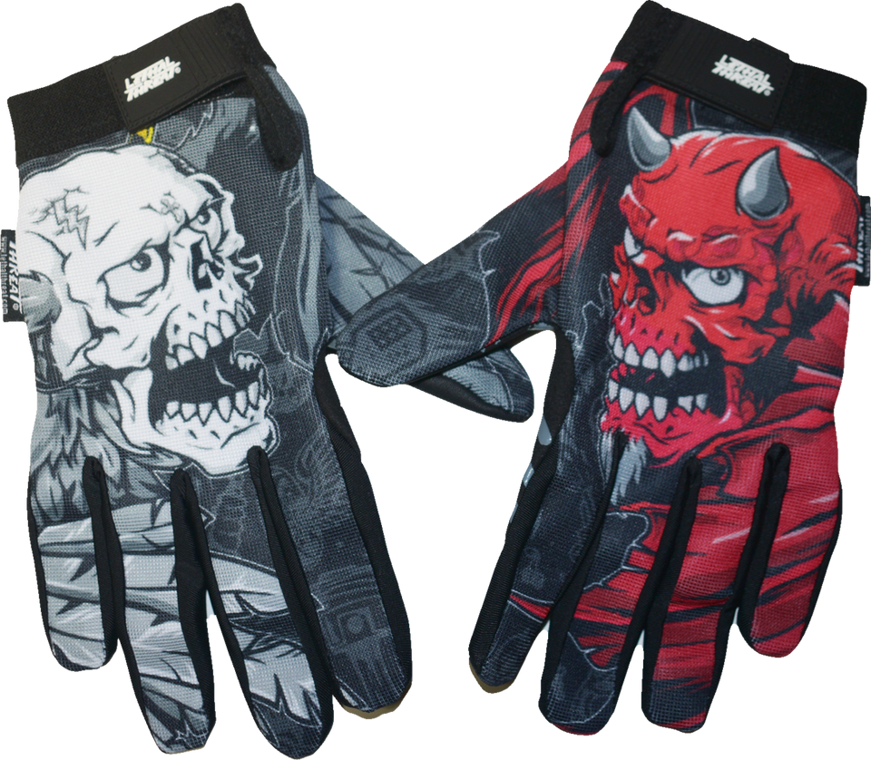 Good N Evil Skulls Gloves - Black - Small - Lutzka's Garage