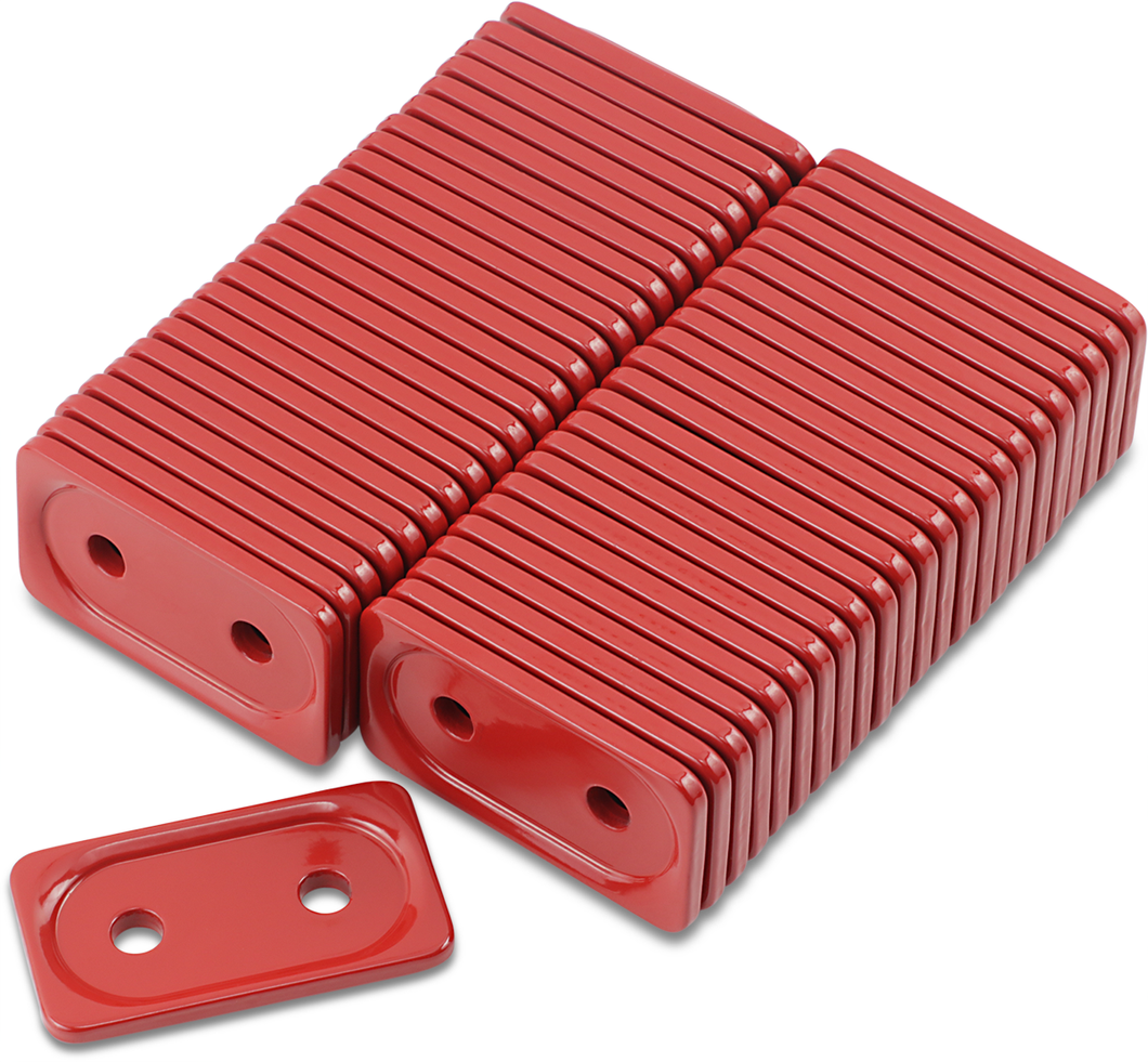 Support Plates - Red - Double - 48 Pack - Lutzka's Garage