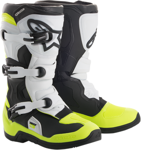 Tech 3S Boots - Black/White/Fluorescent Yellow - US 2 - Lutzka's Garage