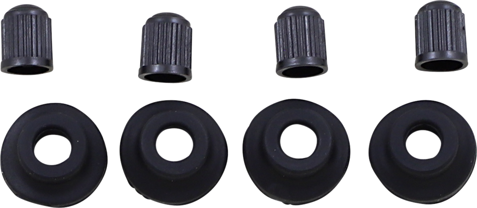 Valve Stem Grommet/Cap - Black - 4 Pack - Lutzka's Garage