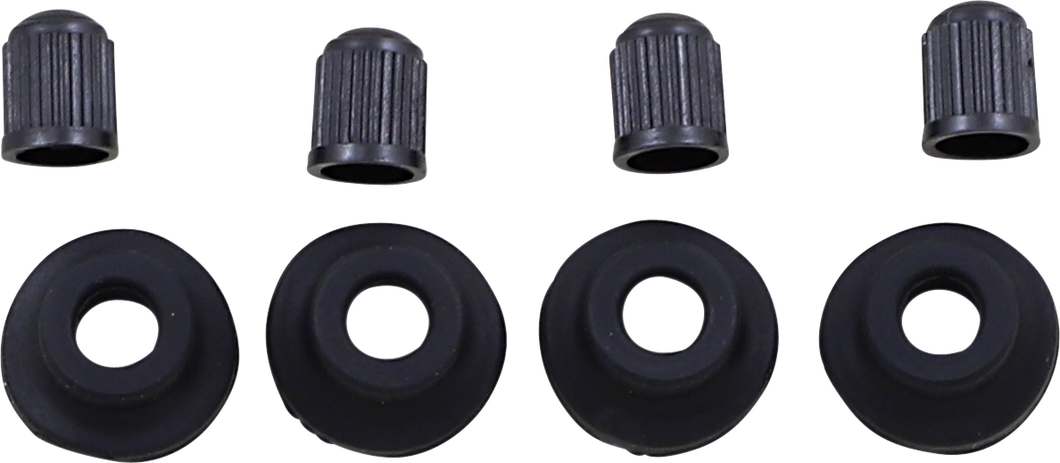 Valve Stem Grommet/Cap - Black - 4 Pack - Lutzka's Garage