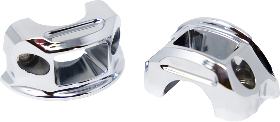 Perch Clamps - Brake/Clutch - Chrome - Lutzka's Garage