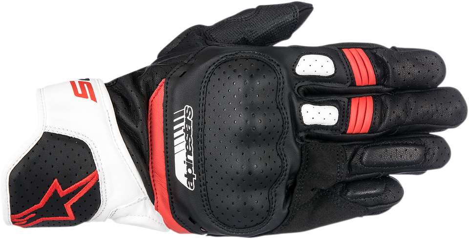 SP-5 Gloves - Black/White/Red - Medium - Lutzka's Garage