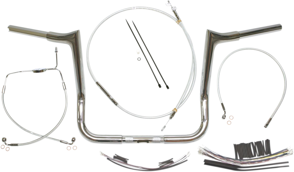 Handlebar Kit - Viking - 12" - Sterling Chromite II® - Lutzka's Garage