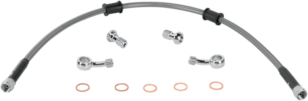 Brake Line - Rear - Stainless Steel - KLR 650 - Lutzka's Garage