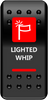 Rocker Switch - Lighted Whip - Red - Lutzka's Garage