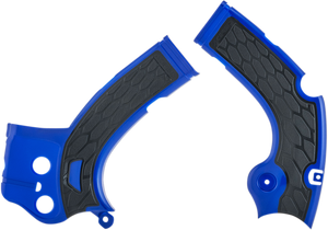 X-Grip Frame Guards - Blue/Black - YZ 250F/450F/WR250F/450F - Lutzka's Garage