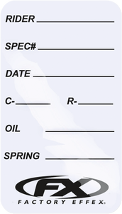 Suspension Spec Stickers