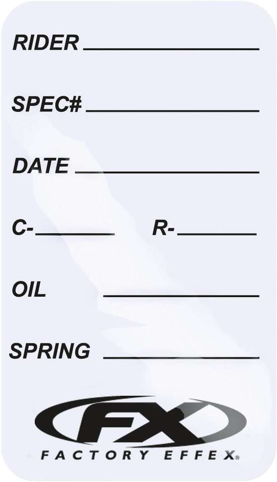 Suspension Spec Stickers