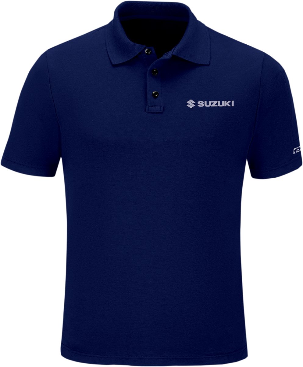 Suzuki Polo Shirt - Navy - Medium - Lutzka's Garage