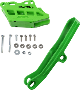 Chain Guide 2.0 and Slider Kit - Kawasaki - Green - Lutzka's Garage