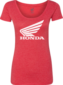 Womens Honda Wing T-Shirt - Red - Small - Lutzka's Garage