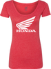 Womens Honda Wing T-Shirt - Red - Small - Lutzka's Garage