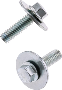 Bolts with Washers - Hex/Flange - M6 x 20 - 10 Pack