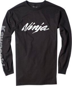 Kawasaki Ninja Long Sleeve T-Shirt - Black - Medium - Lutzka's Garage