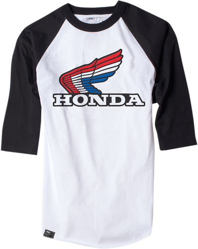 Vintage Honda Baseball T-Shirt - White/Black - Medium - Lutzka's Garage