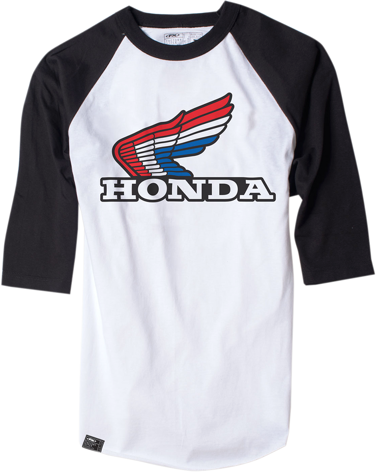 Vintage Honda Baseball T-Shirt - White/Black - Medium - Lutzka's Garage