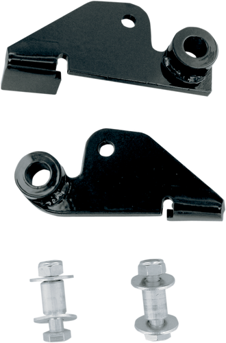 Rear Shock Drop Bracket Lowering Kit - Black - Lowers 1.50