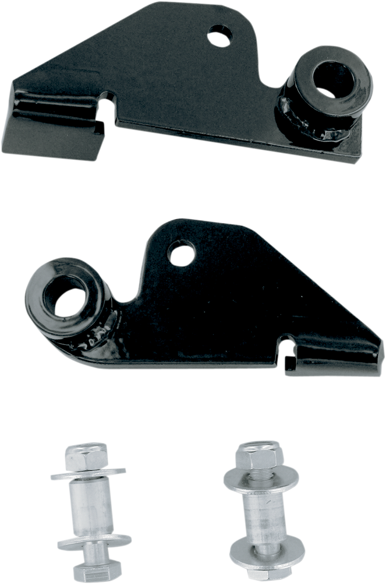 Rear Shock Drop Bracket Lowering Kit - Black - Lowers 1.50