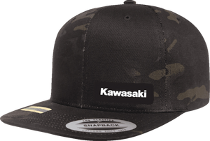 Kawasaki Snapback Hat - Camo Black - Lutzka's Garage