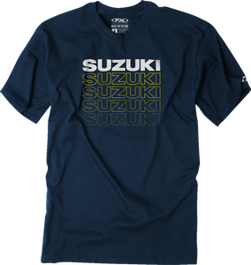 Suzuki Repeat T-Shirt - Heather Navy - Medium - Lutzka's Garage