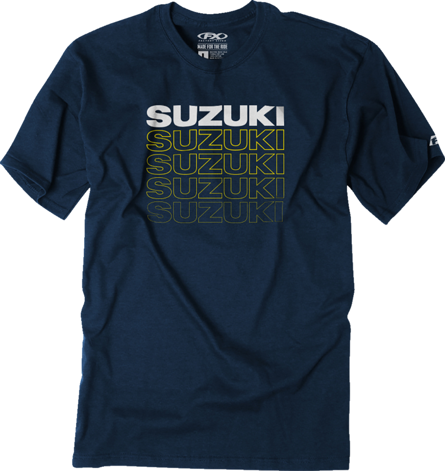 Suzuki Repeat T-Shirt - Heather Navy - Medium - Lutzka's Garage