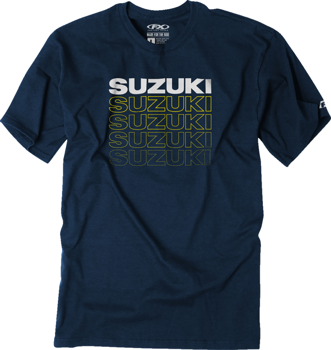 Suzuki Repeat T-Shirt - Heather Navy - Medium - Lutzka's Garage