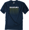 Suzuki Repeat T-Shirt - Heather Navy - Medium - Lutzka's Garage