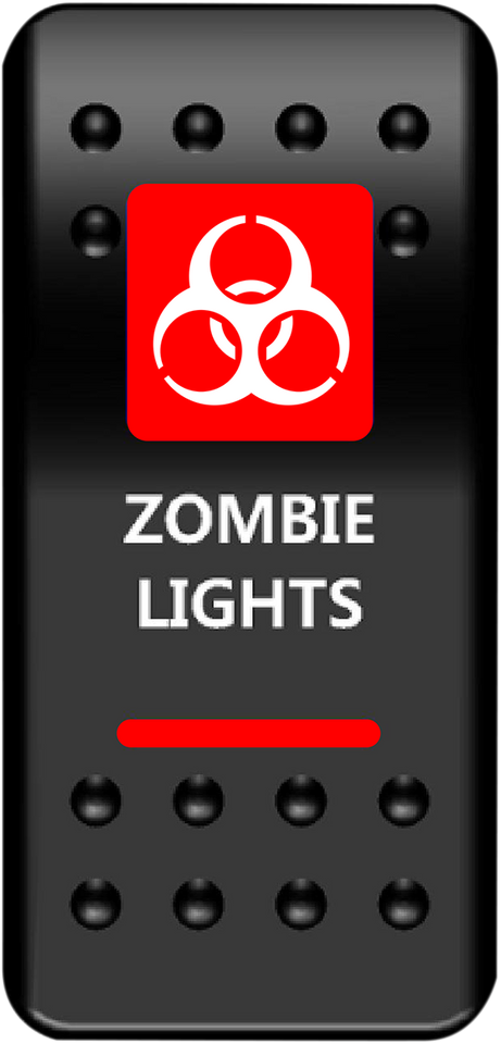 Rocker Switch - Zombie Lights - Red - Lutzka's Garage