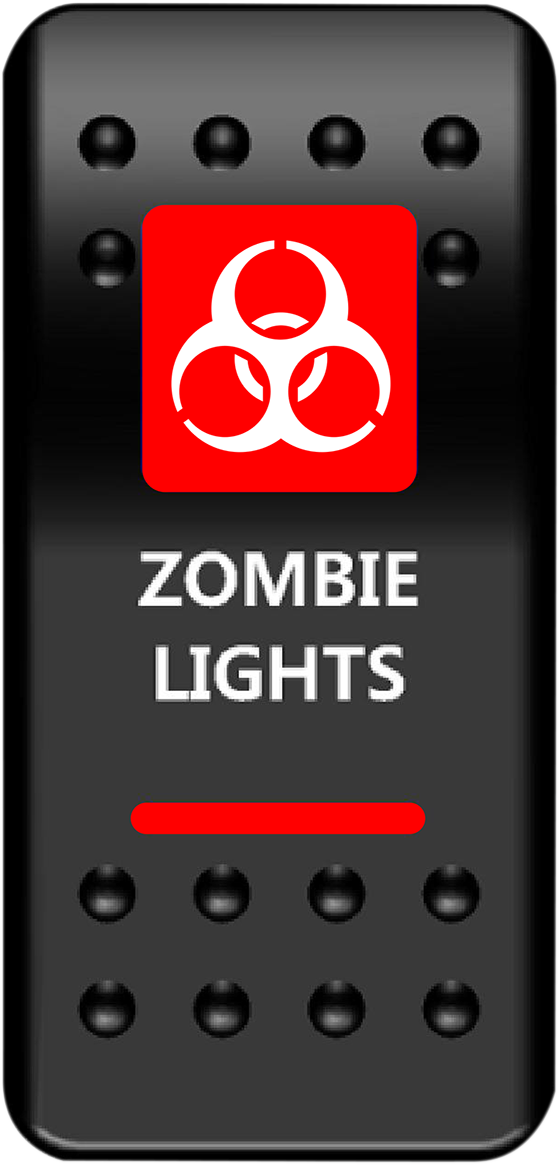 Rocker Switch - Zombie Lights - Red - Lutzka's Garage