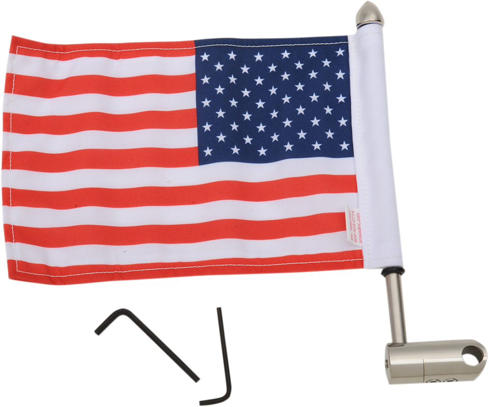 Luggage Rack Flag Mount - 5/8" Round - With 6" X 9" Flag