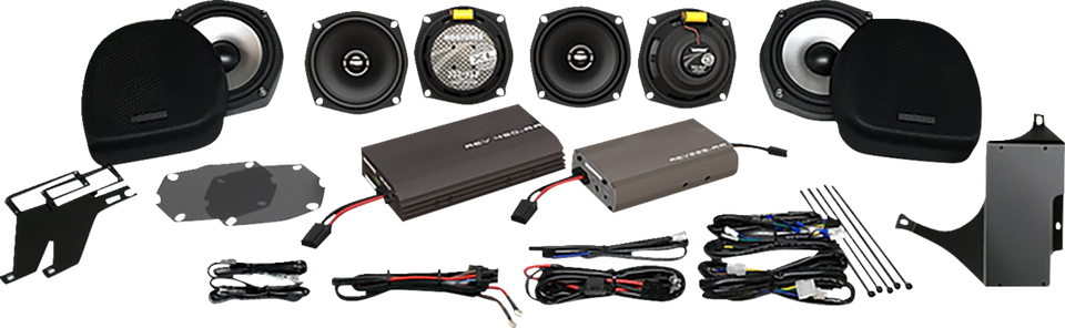 425 W Dual Amp/ 6 XL Speaker Kit - Harley Davidson