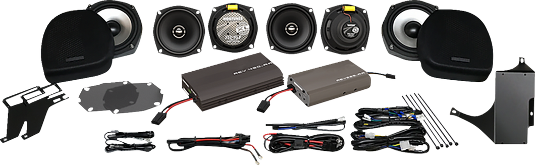 425 W Dual Amp/ 6 XL Speaker Kit - Harley Davidson