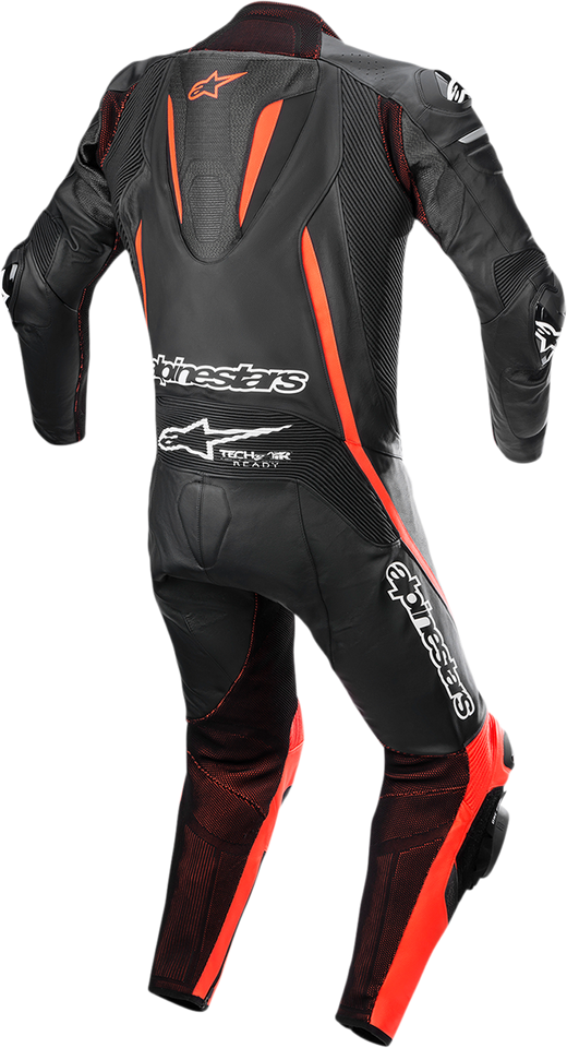 Fusion 1-Piece Suit - Black/Red Fluorescent - US 36 / EU 46 - Lutzka's Garage