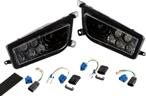 LED Headlight - RZR900/1000 - Black - Lutzka's Garage