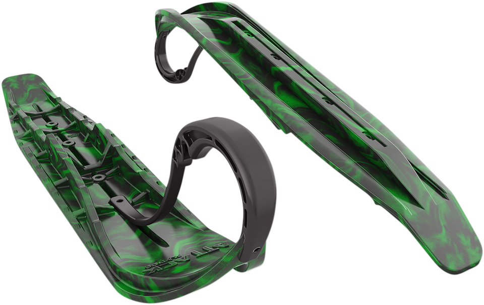 Attack Ski - 7" - Black/Green - Lutzka's Garage