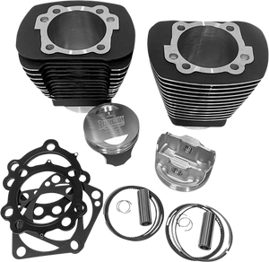 Cylinder Kit - 100" - Black with Highlighted Fins