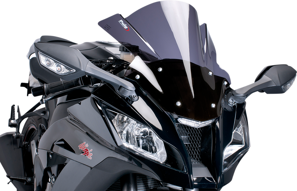 Race Windscreen - 16-1/8" - Dark Smoke - ZX10R - Lutzka's Garage