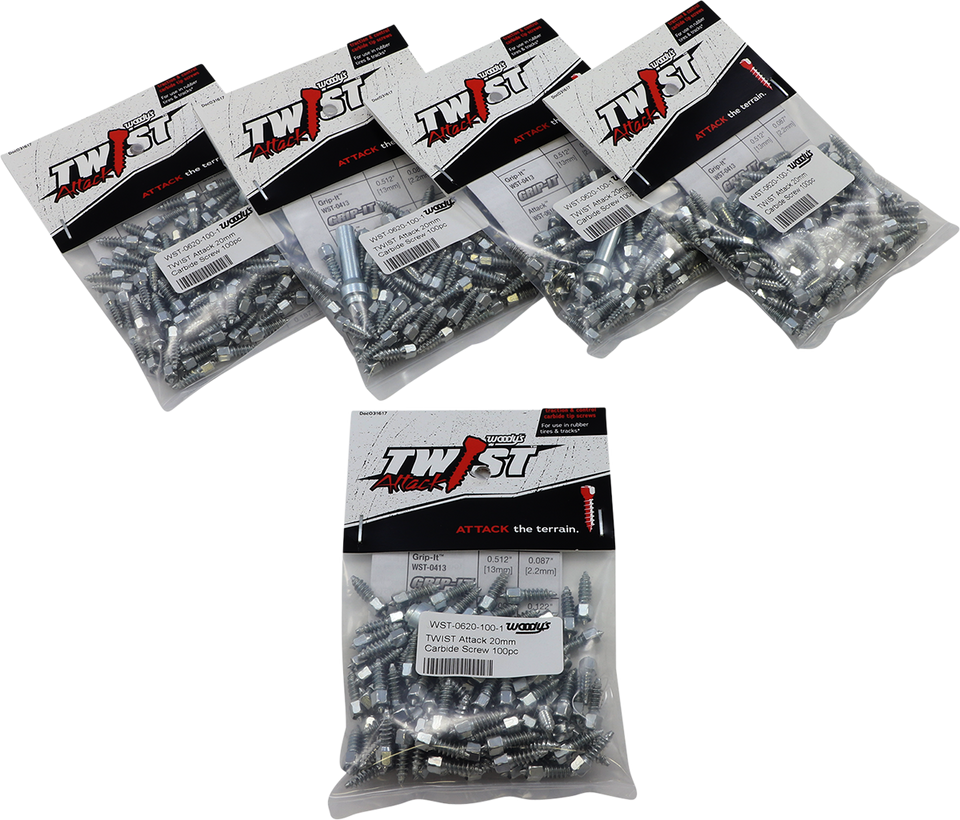 Twist Tire Screws - 20 mm - 500 Pack