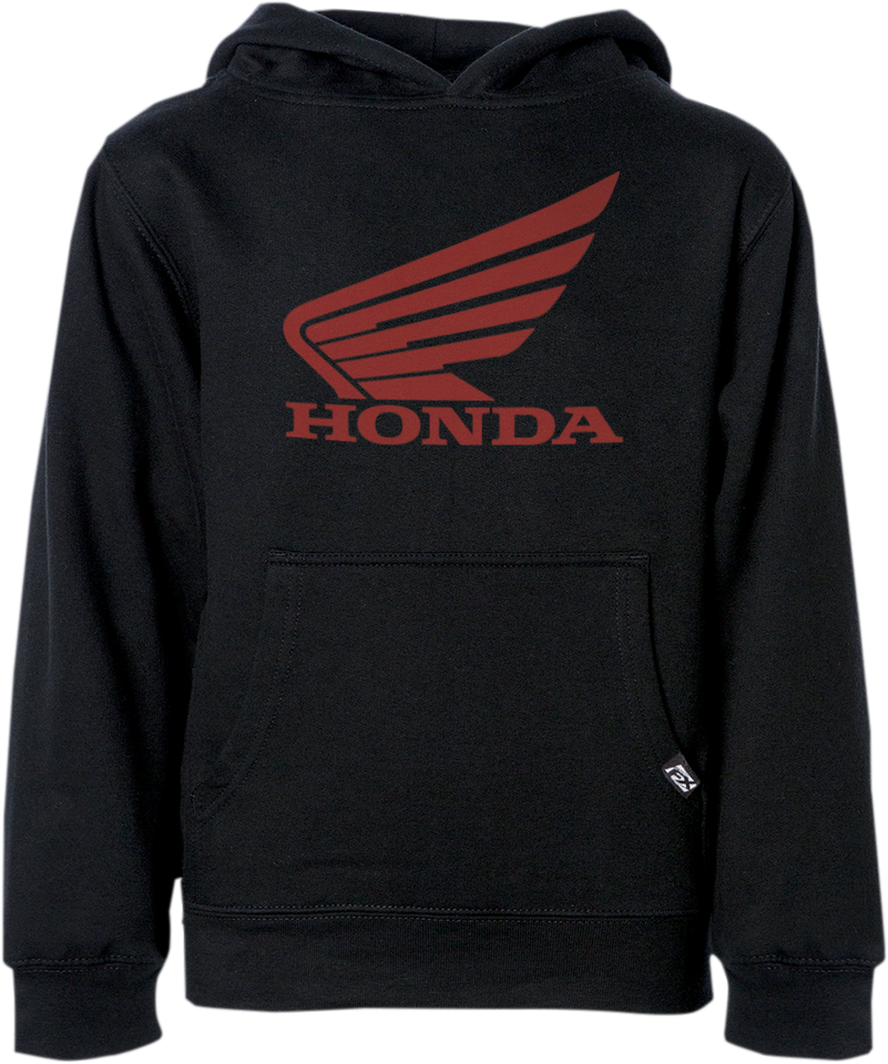 Youth Honda Wing Pullover Hoodie - Black - Small - Lutzka's Garage