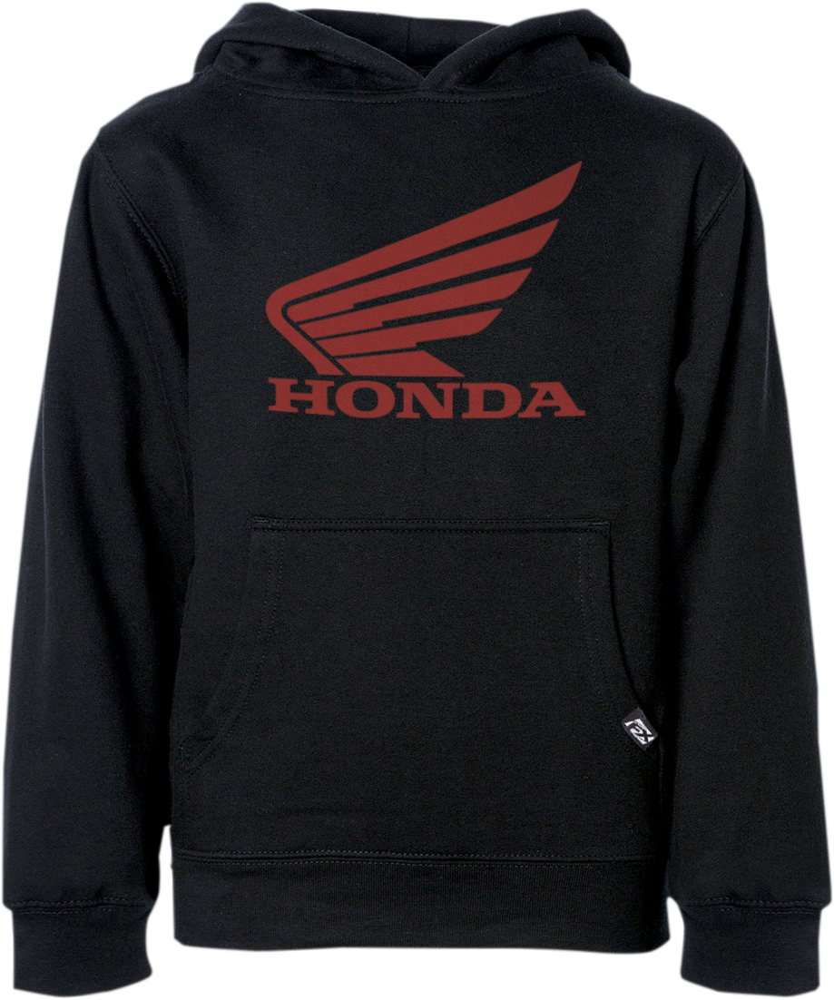 Youth Honda Wing Pullover Hoodie - Black - Small - Lutzka's Garage