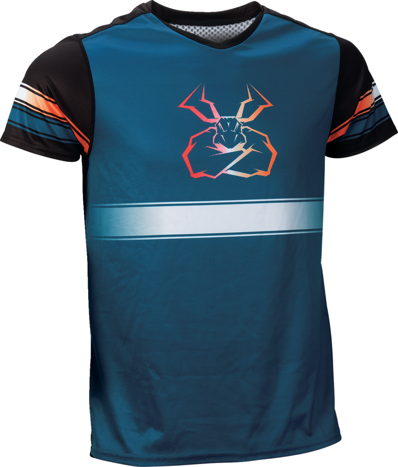 Mountain Bike Jersey - Blue/Orange - Small - Lutzka's Garage