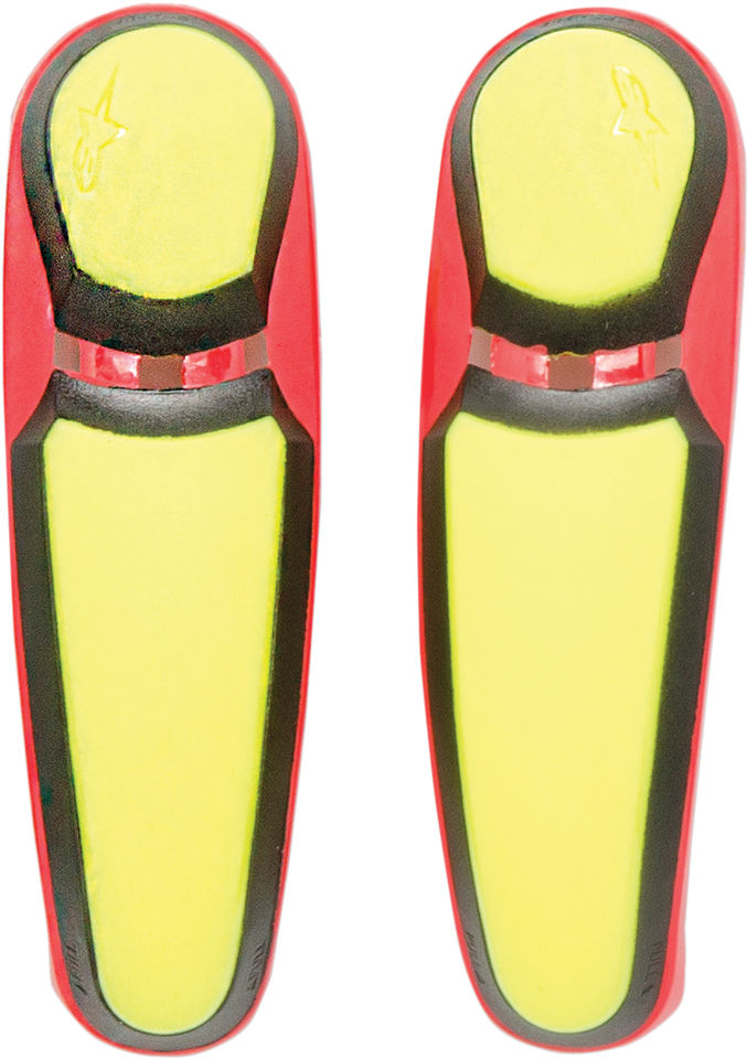 Toe Sliders - Yellow/Red - Lutzka's Garage