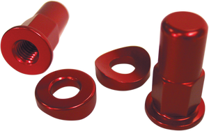 Rim Lock Nut/Spacer - Kit - Red - Lutzka's Garage