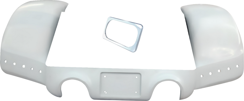 Pro Street Rear Fender - Chrome Plate Frame - Dual Outlet