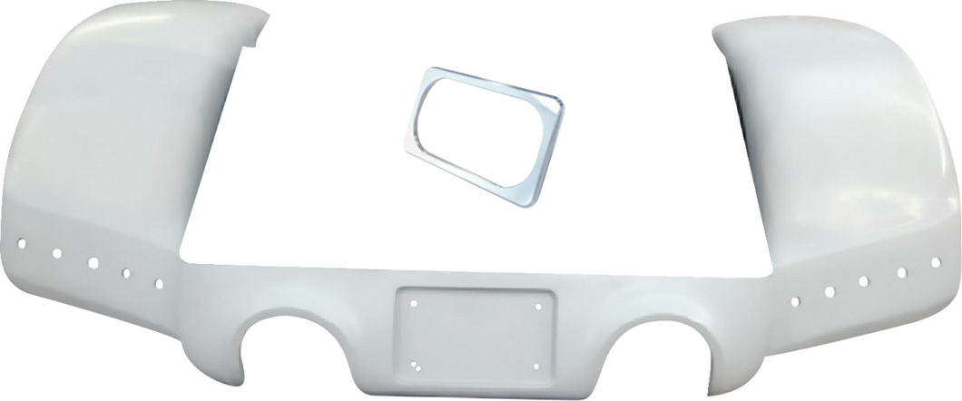 Pro Street Rear Fender - Chrome Plate Frame - Dual Outlet