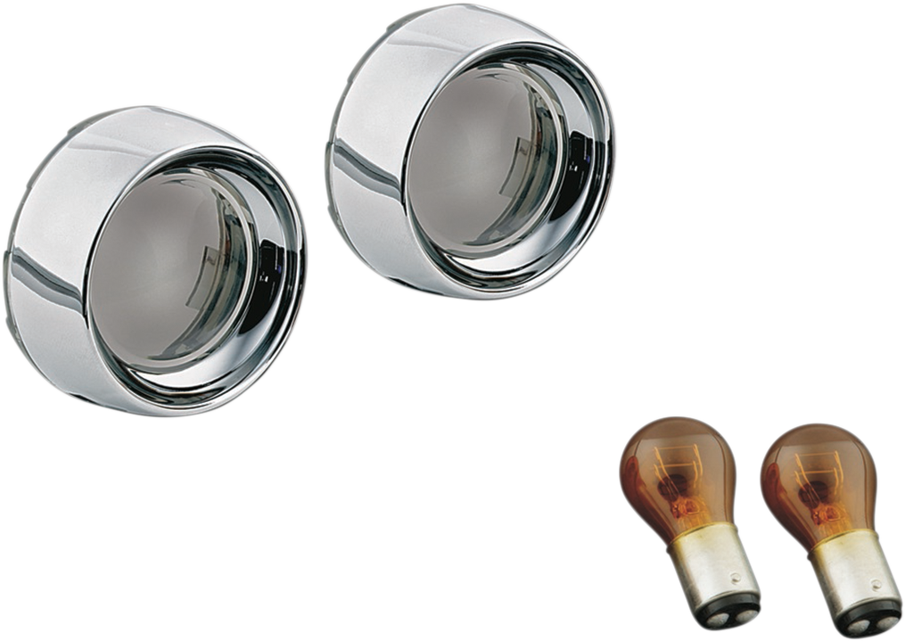Deep Dish Bezels with Lens - Amber Bulbs