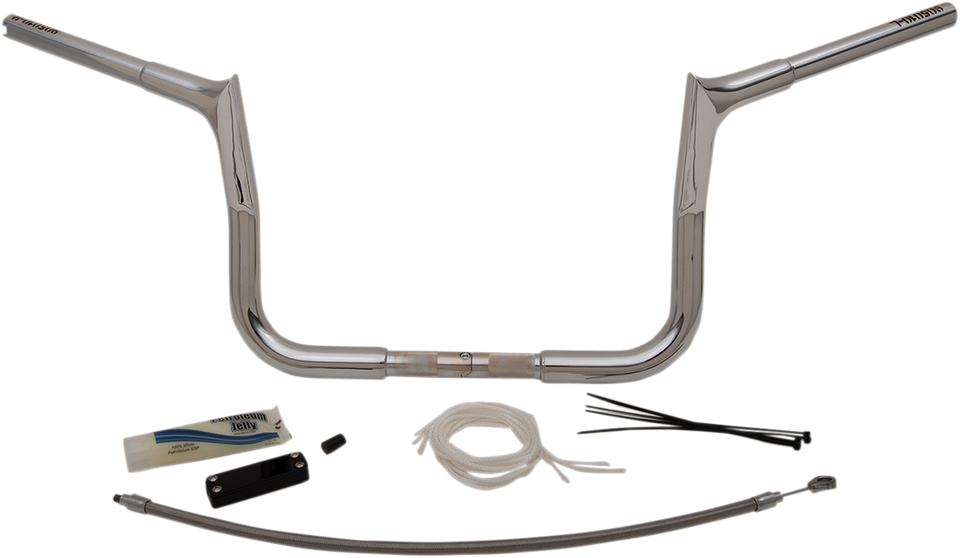 Handlebar Kit - Pointed Top - 10" - Chrome - Lutzka's Garage