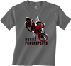 Youth Honda Rider T-Shirt - Charcoal - Small - Lutzka's Garage